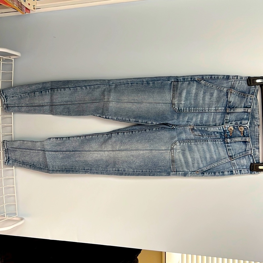 American Eagle Super Stretch Hi-Rise Jeggings, Light Wash, Size: US 2